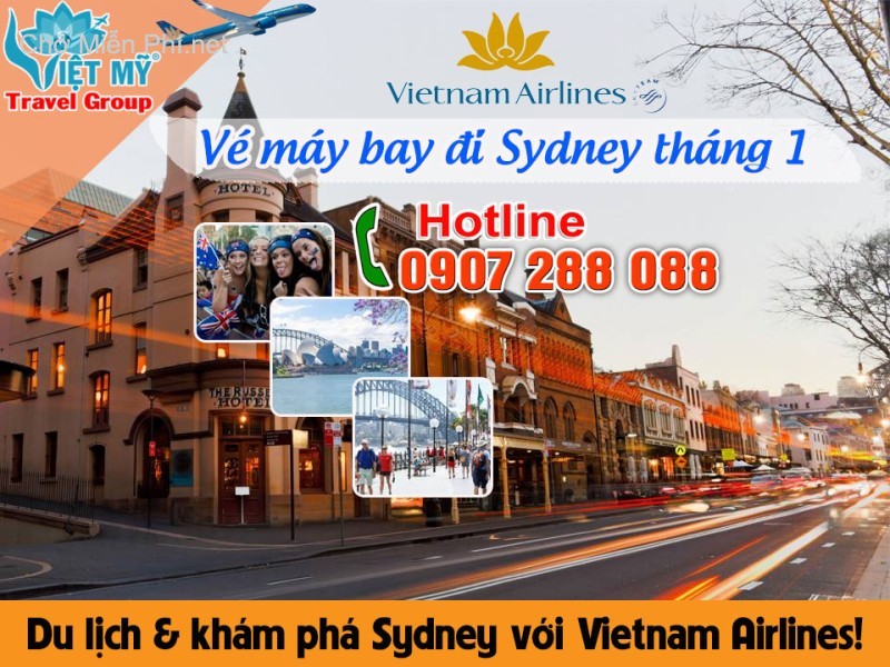 Vé máy bay Vietnam Airlines đi Sydney tháng 1 bao nhiêu? 